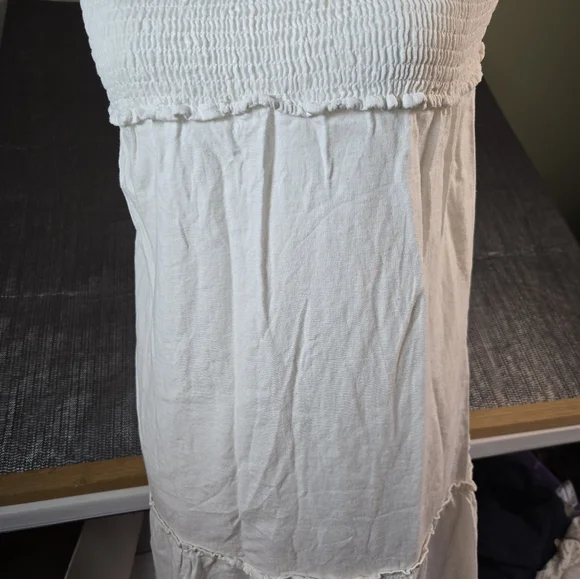 4OUR Dreamers White Dress Tiered Tube Top Size Small White NWT - Picture 3 of 16